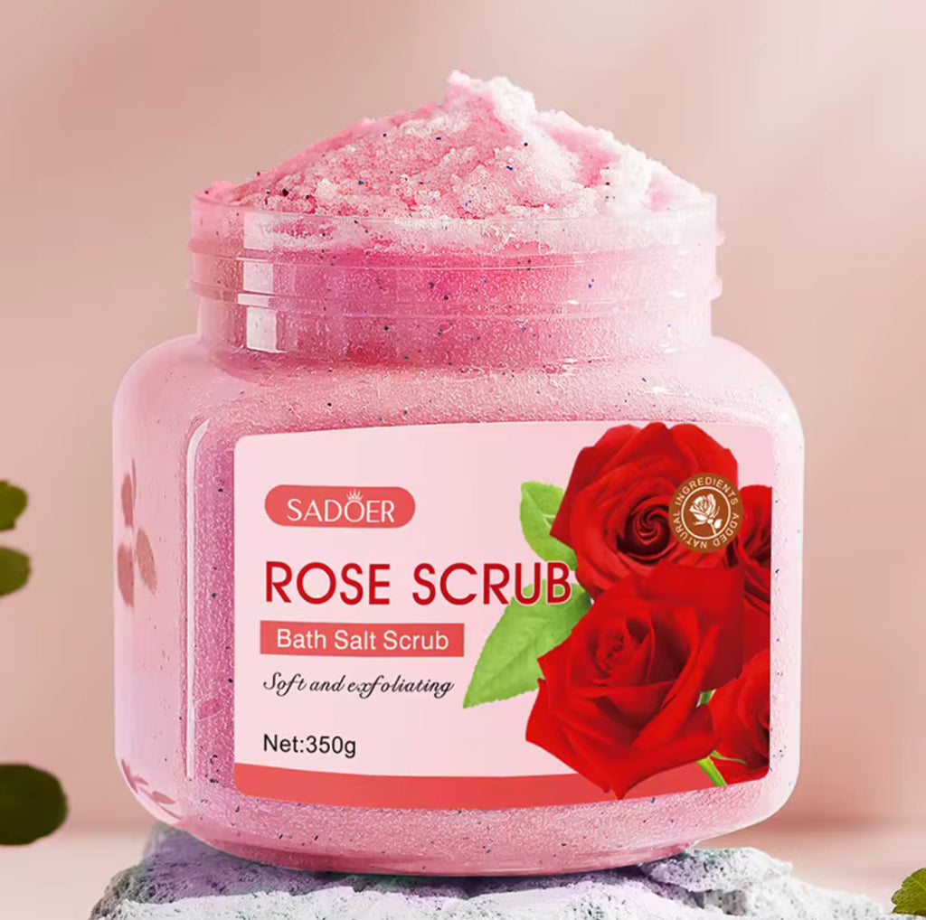 Sadoer Rose Scrub – Soft & Exfoliating Bath Salt Scrub