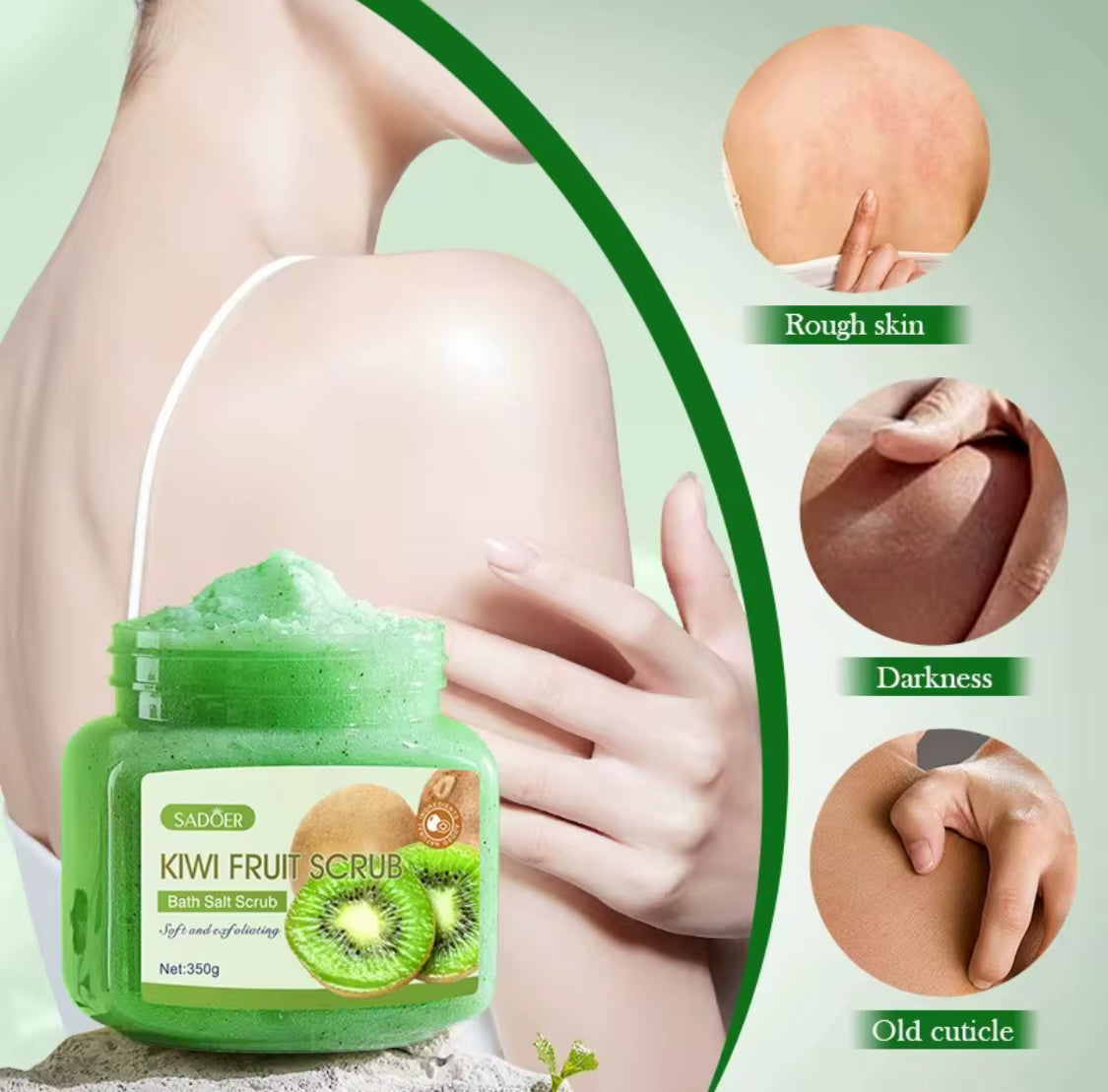 Sadoer Rose Scrub – Soft & Exfoliating Bath Salt Scrub